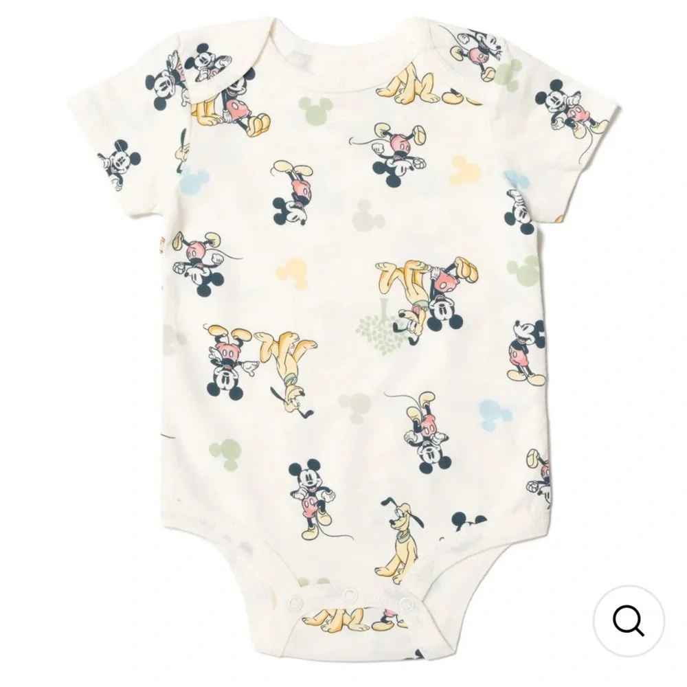 Disney Mickey Mouse Baby Bodysuit Collection - Blue, White, Yellow